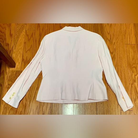 Women’s 10 Petite Lauren Ralph Lauren Light Pink Silk Linen Blend Blazer Jacket - Picture 4 of 13